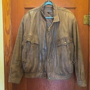 Vintage leather bomber jacket - Midwest International